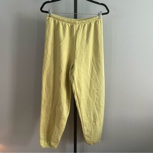Bo+Tee Brushed Jersey Oversized Joggers Yellow Green Size Large